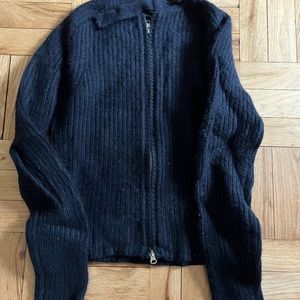 French connection wool zip sweater